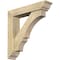 Ekena Millwork Balboa Traditional Rough Sawn Bracket w/ Offset Brace, Douglas Fir, 6"W x 28"D x 28"H BKT0604X28X28BOA01RDF - alternate 1